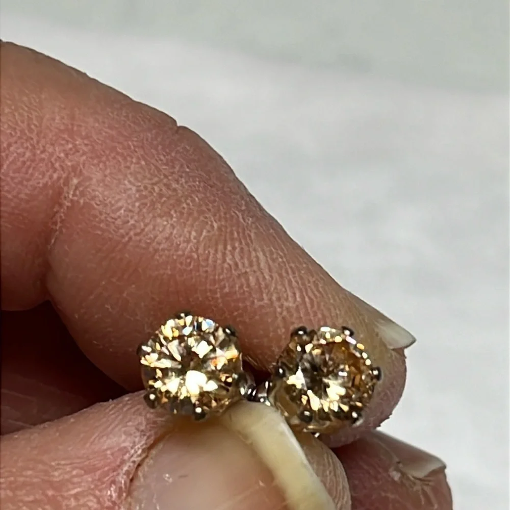 Swarovski Crystal Yellow Topaz Stud Earrings